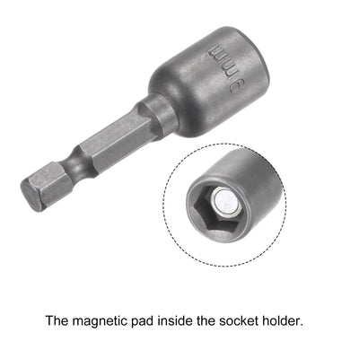 Harfington Uxcell Quick-Change Hex Shank Magnetic Nut Driver Bit