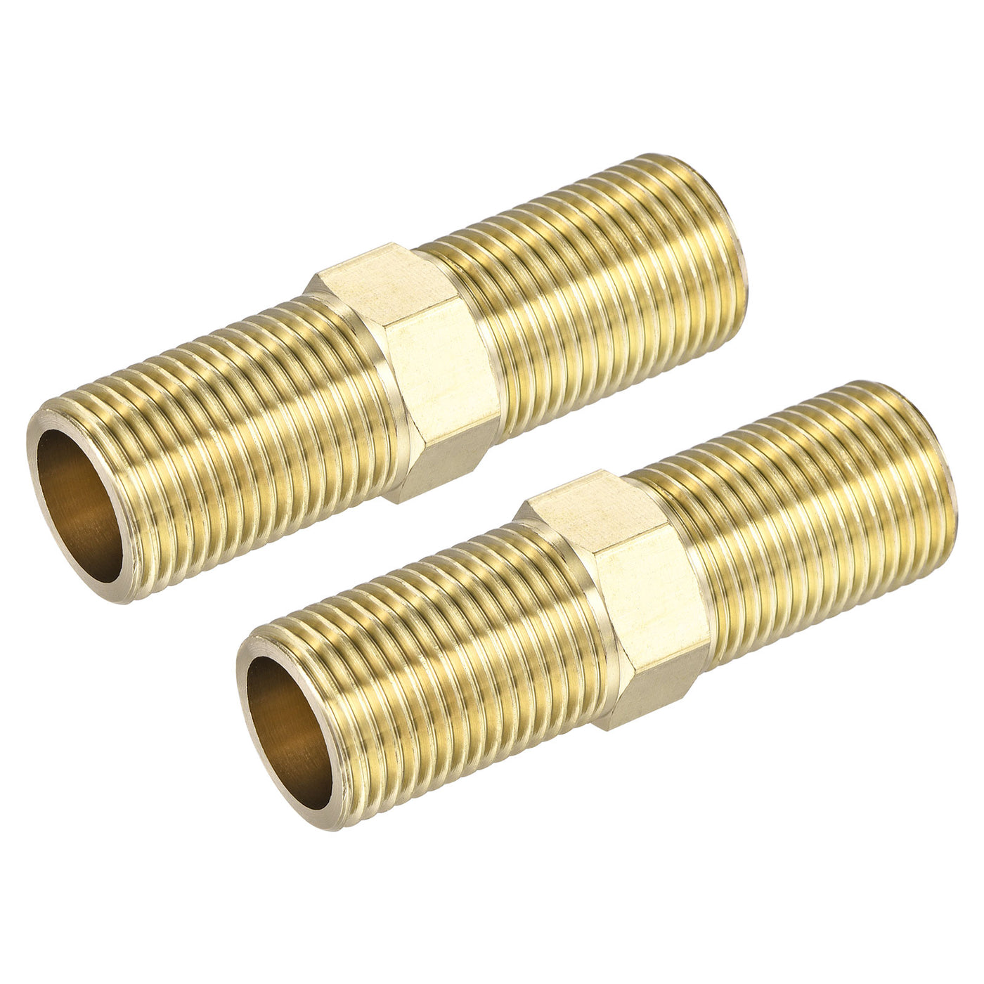 Harfington Brass Pipe Fitting Male Thread Hex Pipe Adapter