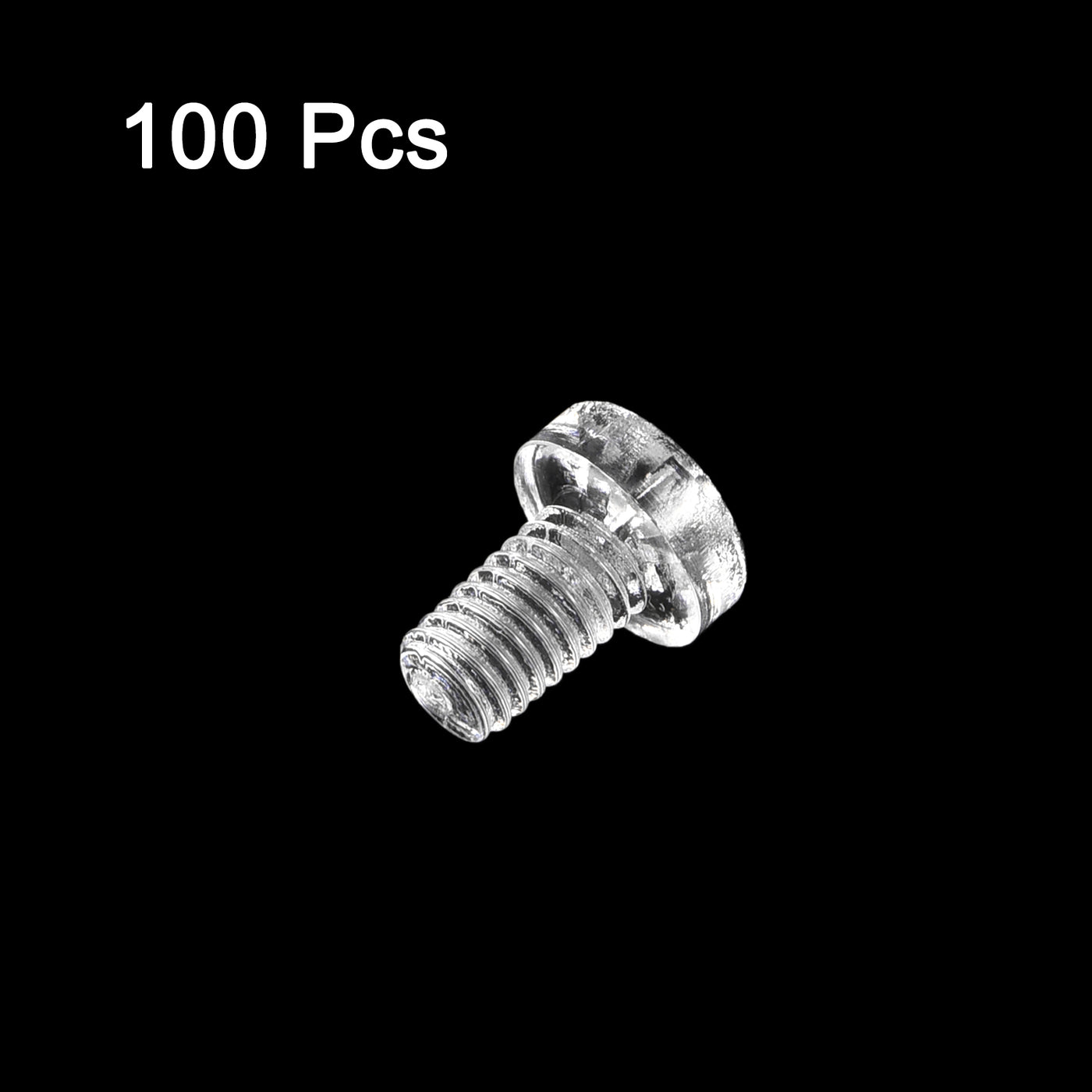 Uxcell Uxcell M3x5mm Plastic Phillips Bolts 100pcs PC Pan Head Machine Screws Transparent