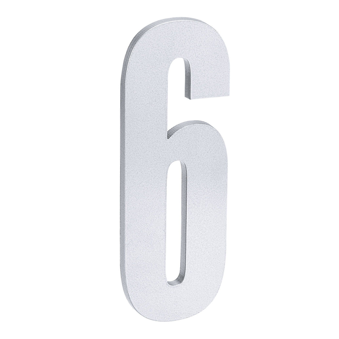 Uxcell Uxcell 4.72 Inch Self-Adhesive House Number for Hotel Mailbox Address, Silver Number 6