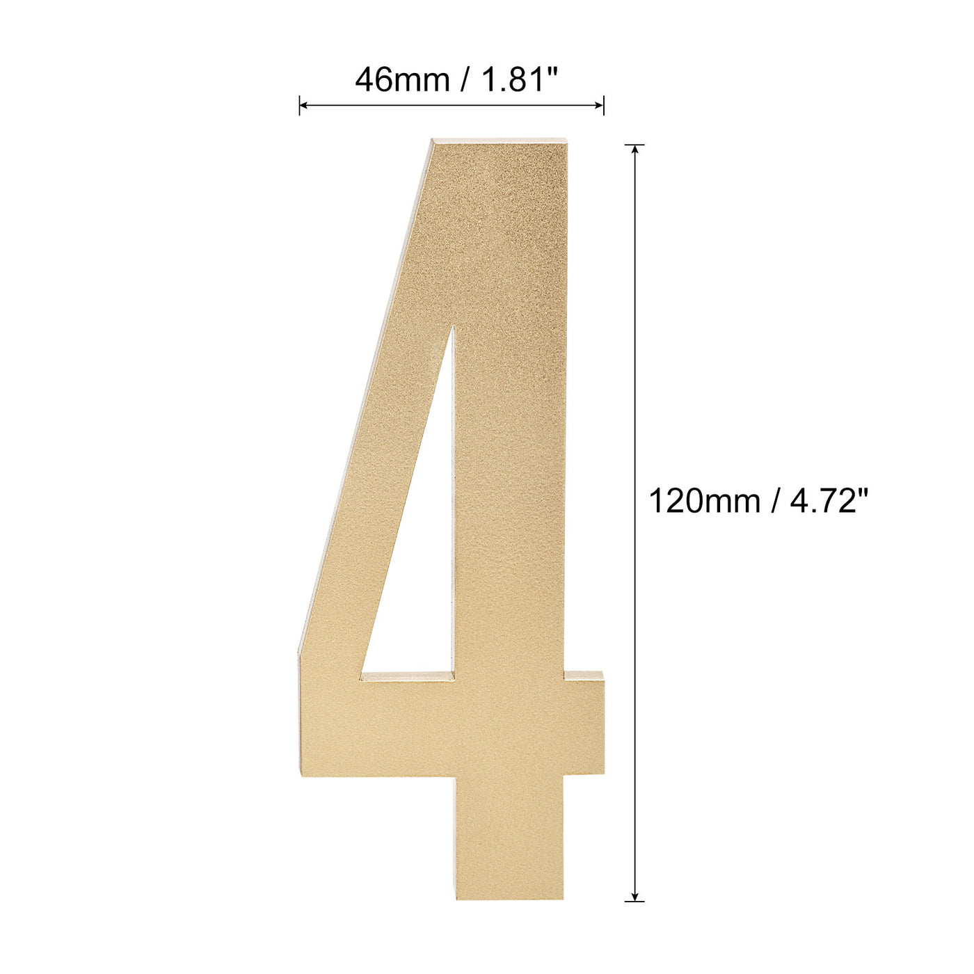 Uxcell Uxcell 4.72 Inch Self-Adhesive House Number for Hotel Mailbox Address, Gold Number 1