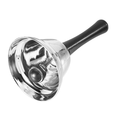 Harfington Uxcell Loud Hand Bell, 2pcs 65mm(2.56") Dinner Bell for Classroom, Service, Silver Tone