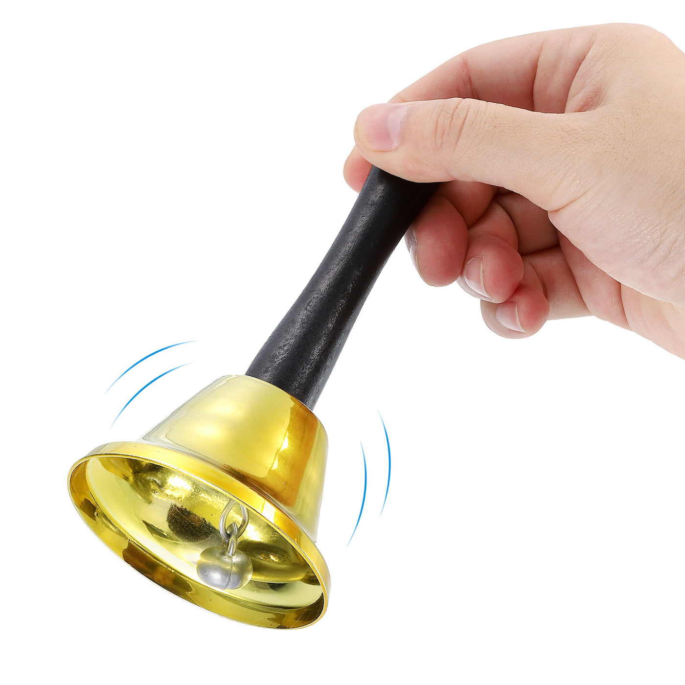 Uxcell Uxcell Loud Hand Bell, 65mm(2.56") Dia. Dinner Bell for Classroom, Service, Gold Tone