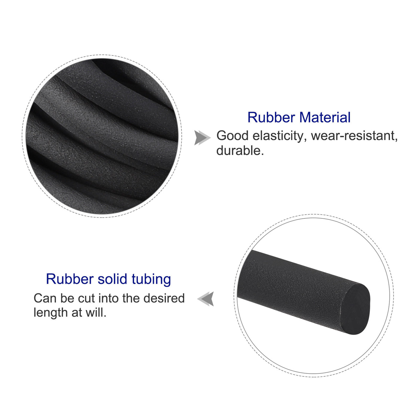 Solid Rubber Cord Tubing Rubber Tube for Beading Necklaces Bracelet ...