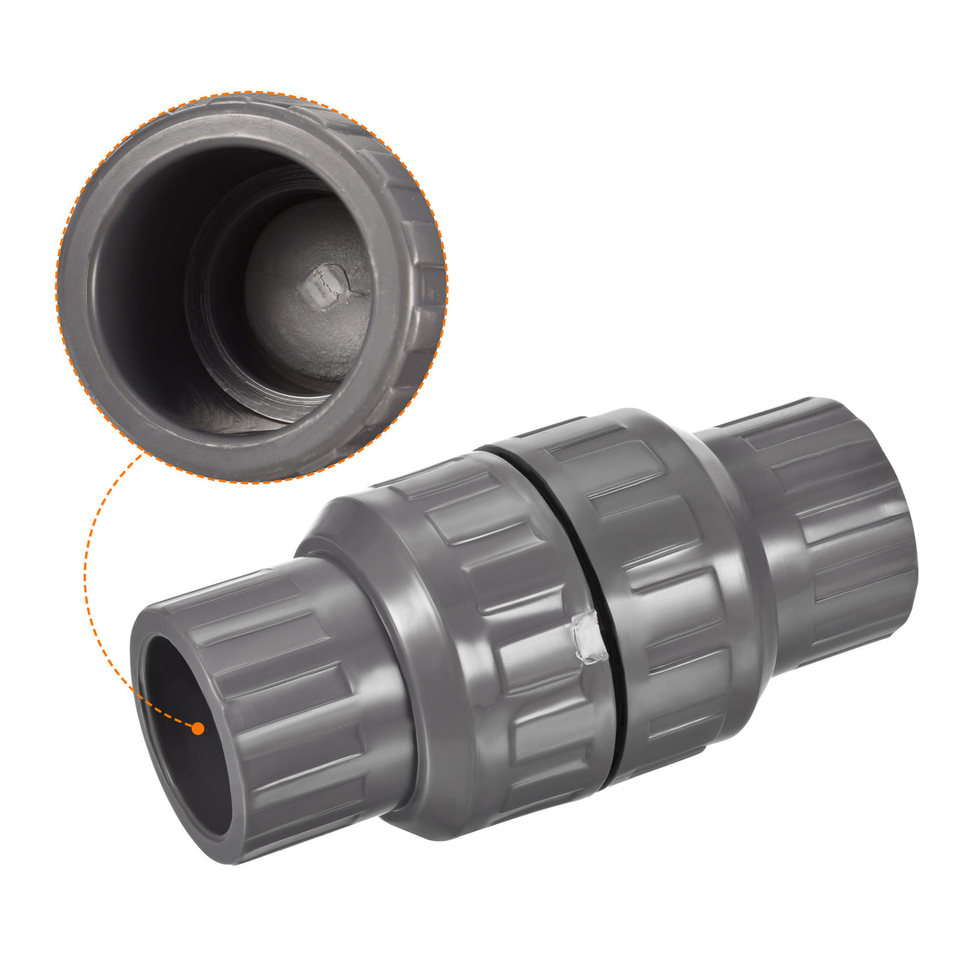 Harfington Check Valves Inner Diameter Slip End Spring Inline Hose Connector for Water Tank Pump