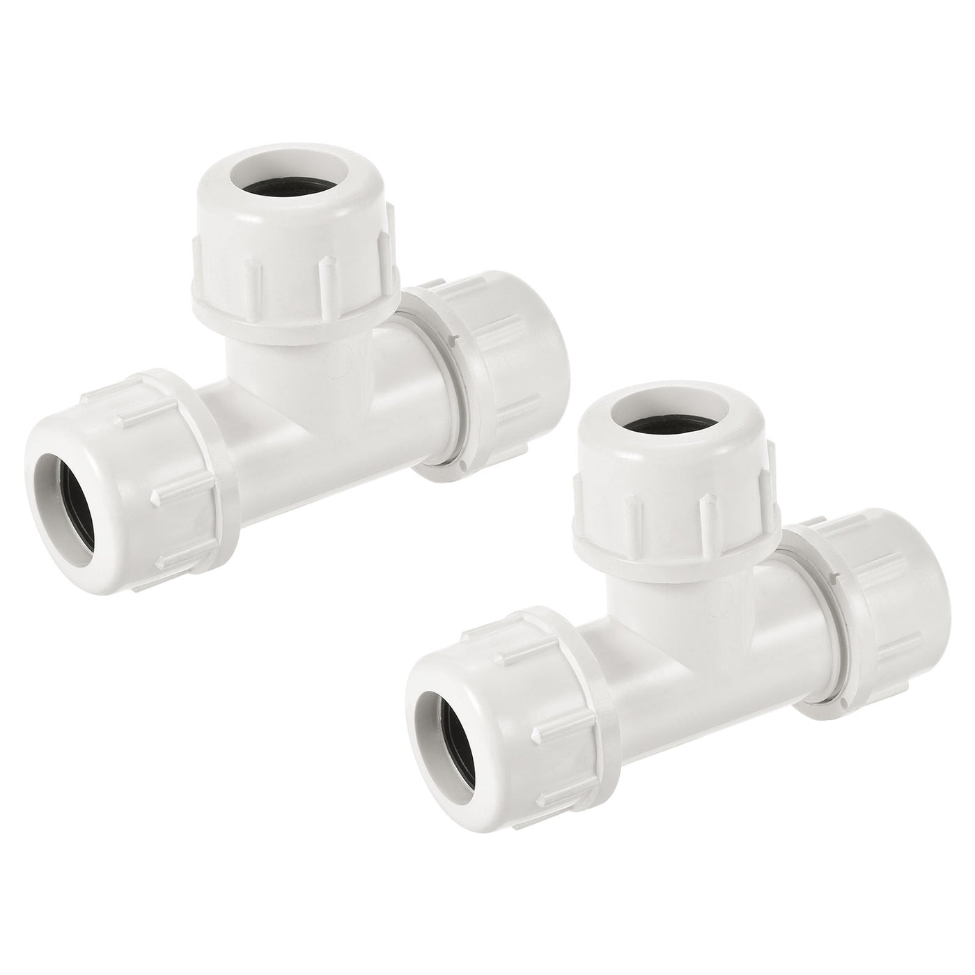 Harfington Compression Tube Tee Fitting Quick Connector for Water Line Home Garden Irrigation