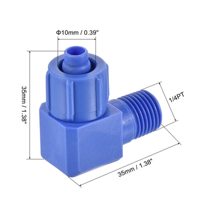 Harfington Elbow Tube Fitting Thread for POM Compression Adapter Connector