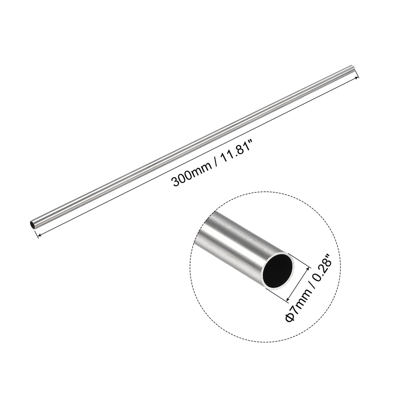 uxcell Uxcell 316 Stainless Steel Tube, Seamless Pipe Tubing