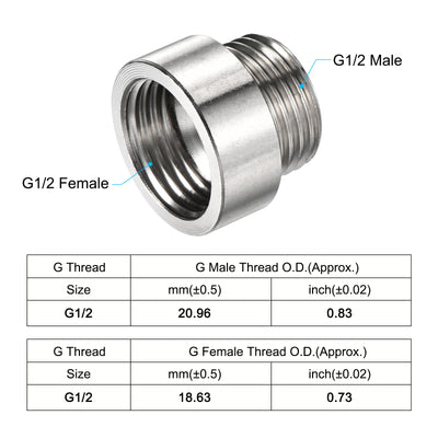 Harfington Stainless Steel Extension Pipe Fitting Reducer Coupling Adapter Connector