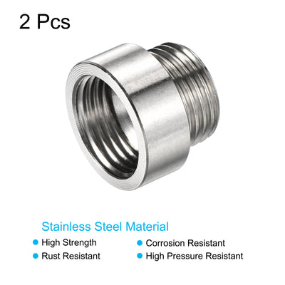 Harfington Stainless Steel Extension Pipe Fitting Reducer Coupling Adapter