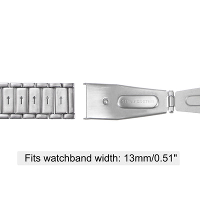 Harfington Uxcell Watch Deployment Clasp Buckle 21mm Width Stainless Steel Watchband Extender