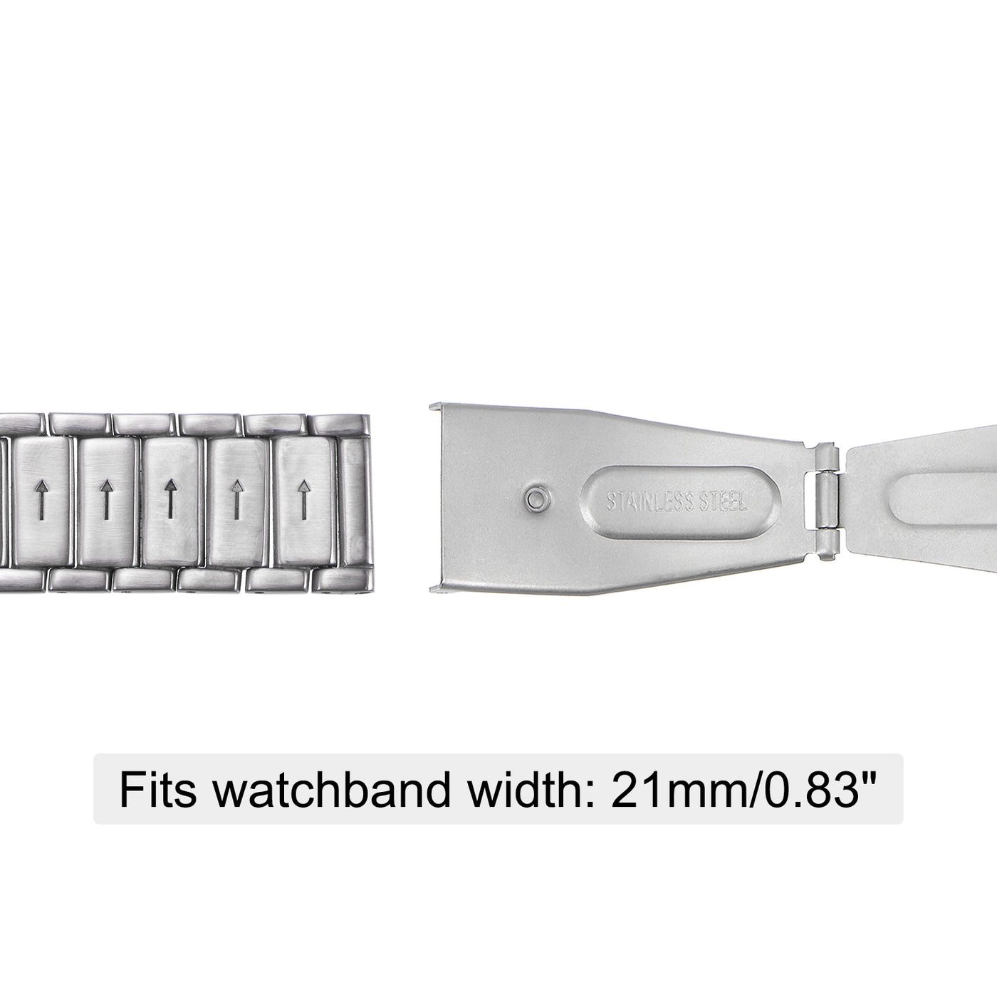 Uxcell Uxcell Watch Deployment Clasp Buckle 21mm Width Stainless Steel Watchband Extender