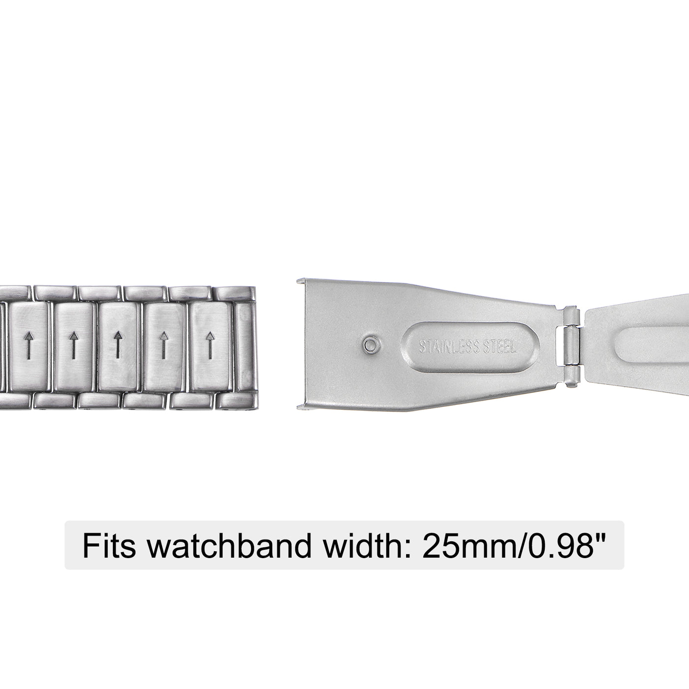 Uxcell Uxcell Watch Deployment Clasp Buckle 21mm Width Stainless Steel Watchband Extender