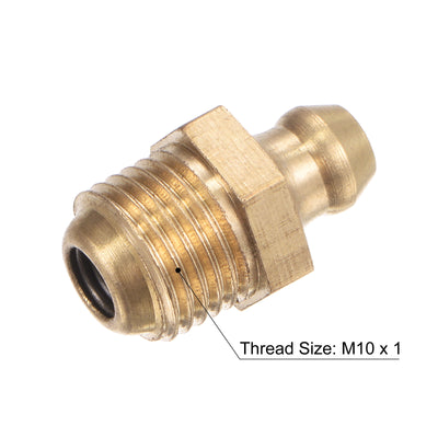 Harfington Uxcell Brass Straight Hydraulic Grease Fitting M12 x 1mm Thread, 20Pcs