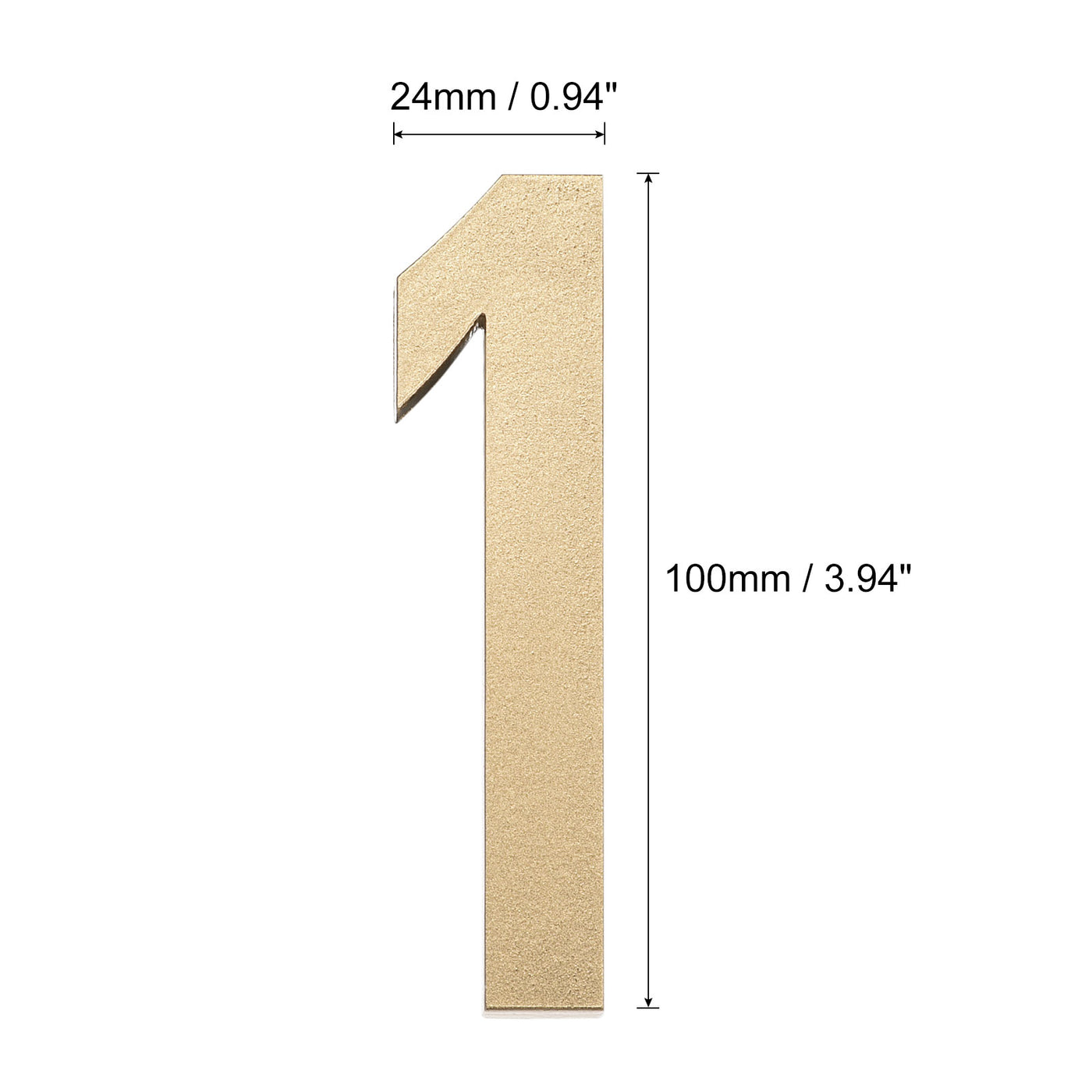 Uxcell Uxcell 3.94 Inch 3D Self-Adhesive House Number for Hotel Mailbox Address, Gold No.8