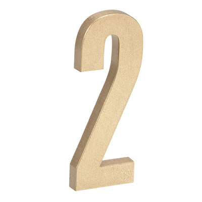 Harfington Uxcell 3.94 Inch 3D Self-Adhesive House Number for Hotel Mailbox Address, Gold No.8