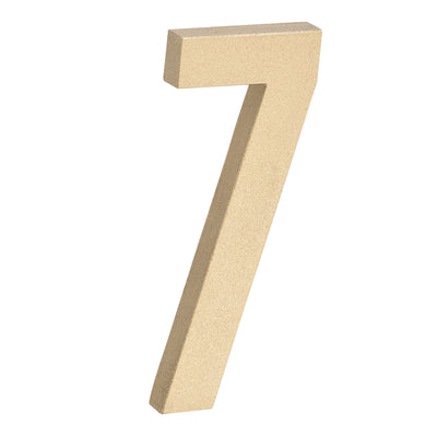 Harfington Uxcell 3.94 Inch 3D Self-Adhesive House Number for Hotel Mailbox Address, Gold No.8