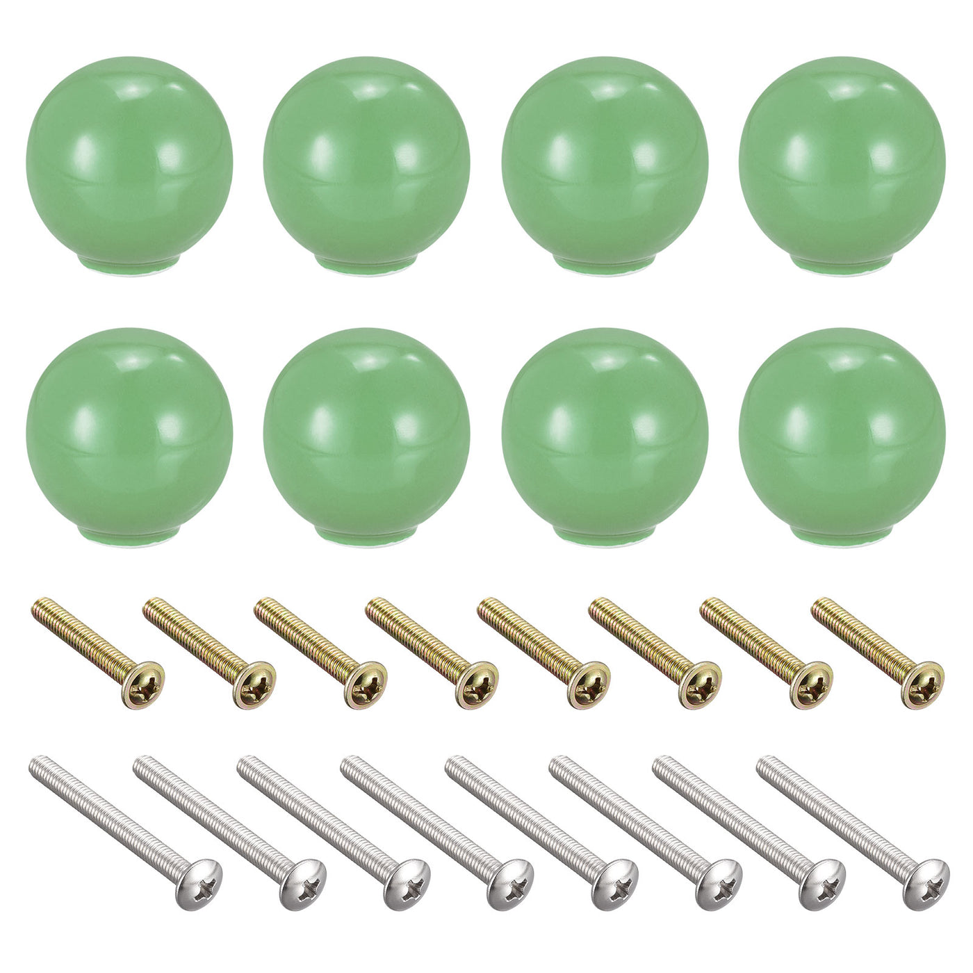 Uxcell Uxcell 33x35mm Ceramic Drawer Knobs, 8pcs Ball Shape Door Pull Handles Gray
