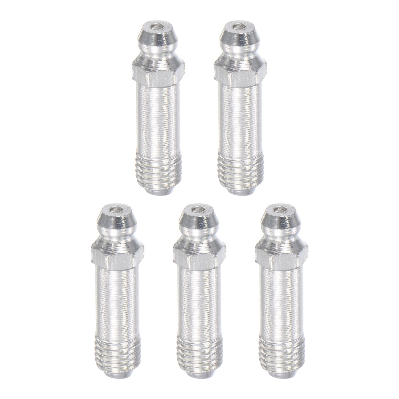 Uxcell Uxcell Steel Straight Hydraulic Grease Fitting Accessories M10 x 1mm Thread, 5Pcs