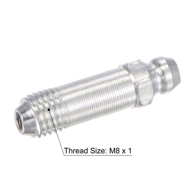 Harfington Uxcell Steel Straight Hydraulic Grease Fitting Accessories M6 x 1mm Thread, 10Pcs