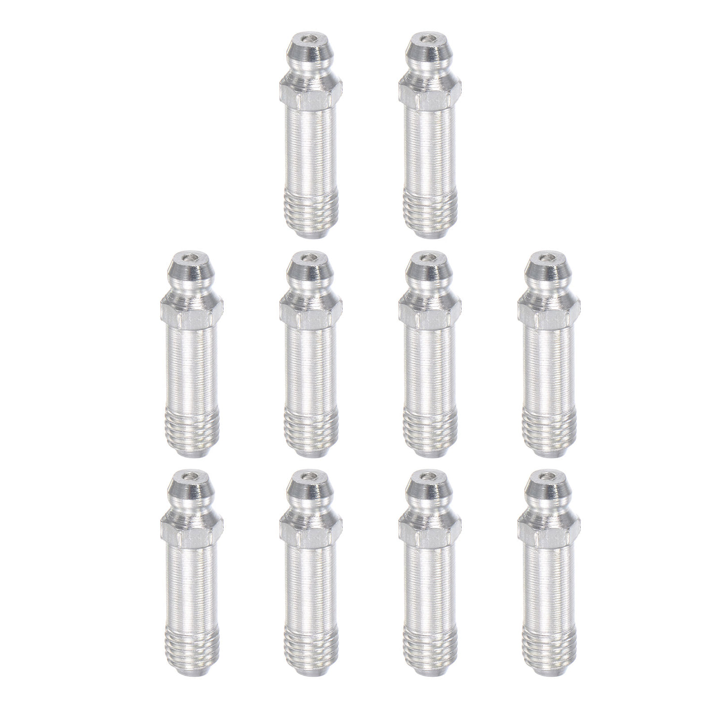 Uxcell Uxcell Steel Straight Hydraulic Grease Fitting Accessories M6 x 1mm Thread, 10Pcs