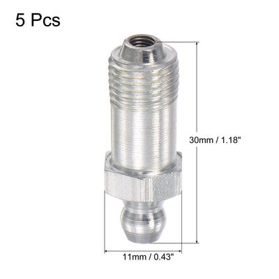 Harfington Uxcell Steel Straight Hydraulic Grease Fitting Accessories M10 x 1mm Thread, 5Pcs