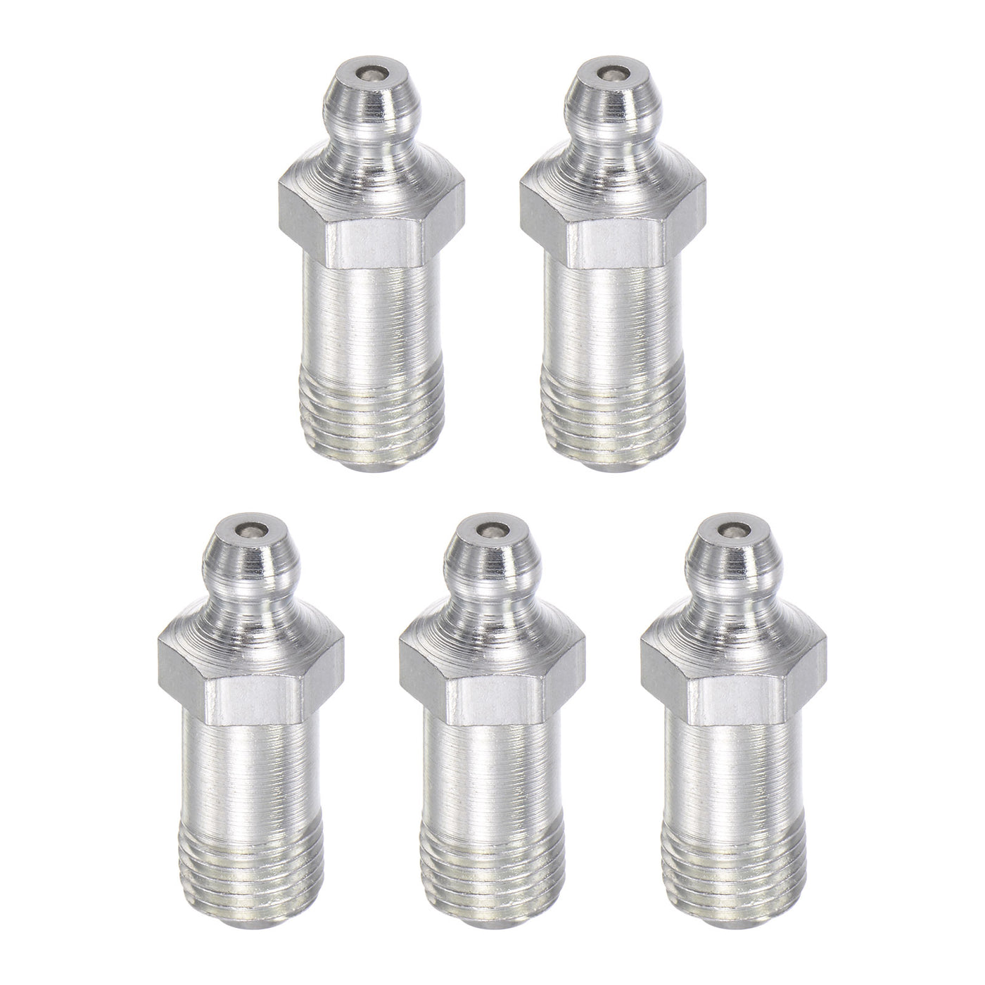 Uxcell Uxcell Steel Straight Hydraulic Grease Fitting Accessories M10 x 1mm Thread, 5Pcs