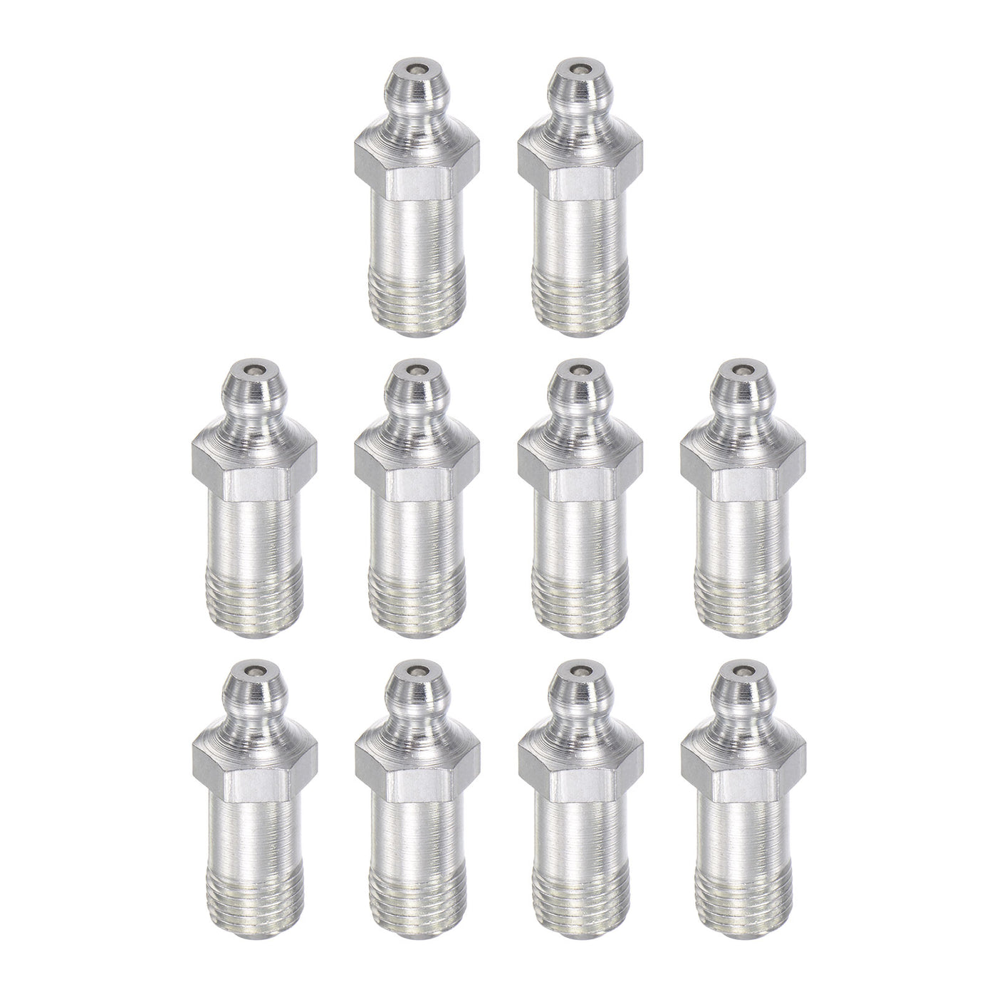 Uxcell Uxcell Steel Straight Hydraulic Grease Fitting Accessories M6 x 1mm Thread, 10Pcs