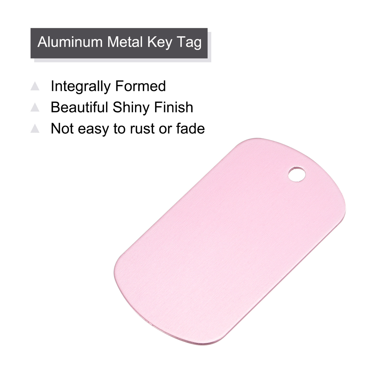 Harfington Metal Blank Tag Stamping Engraving Aluminum ID Tag for Craft, Pendant Decoration