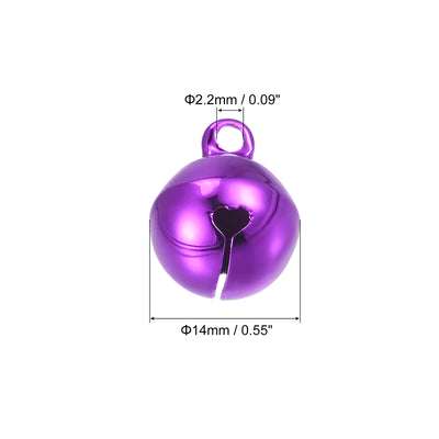 Harfington Uxcell Jingle Bells, 10mm 48pcs Small Bells for Craft DIY Christmas, Pink