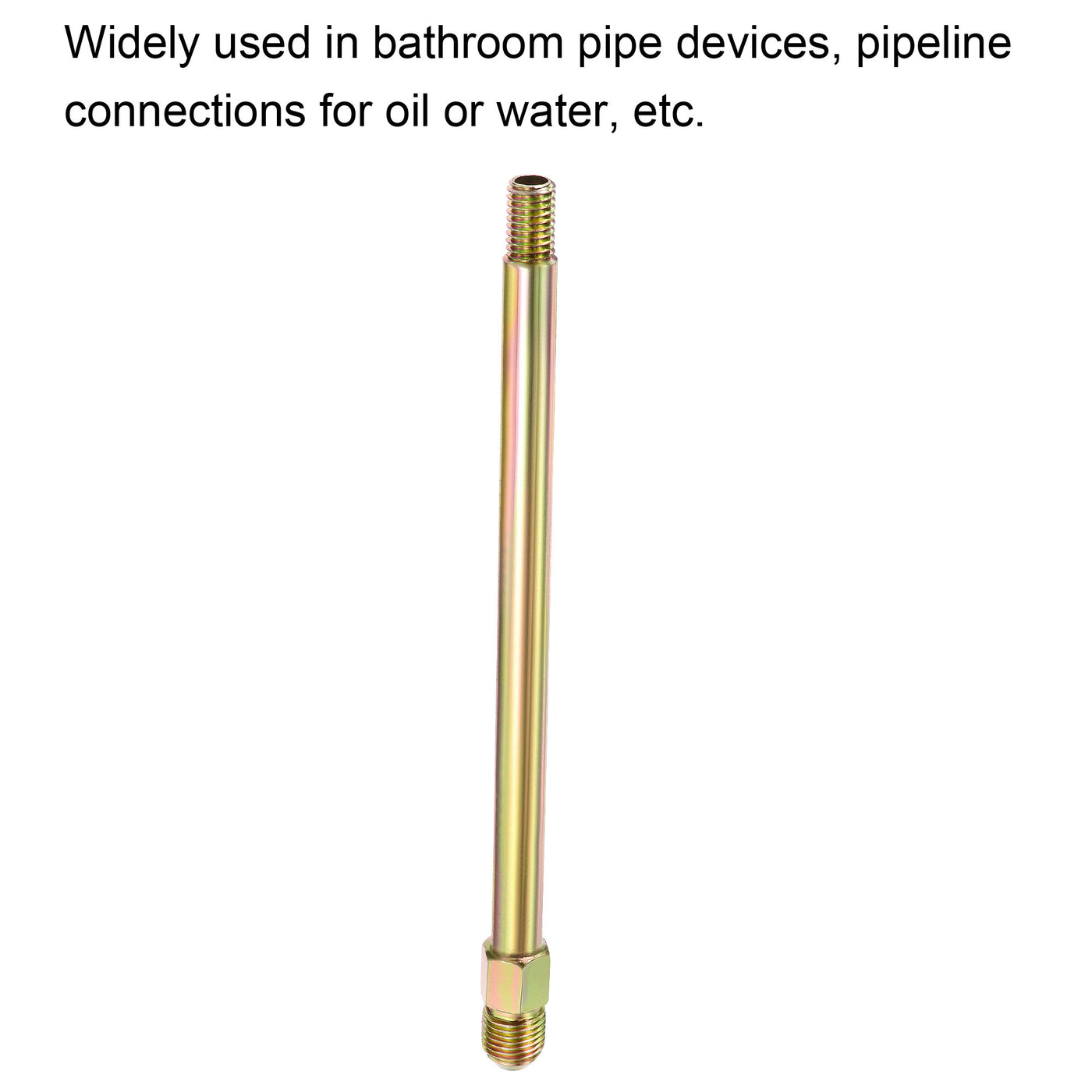 1/8 Inch Brass Pipe Tee Fittings - NPT Threaded Connectors For Air, Oil, Gas (2-Pack)