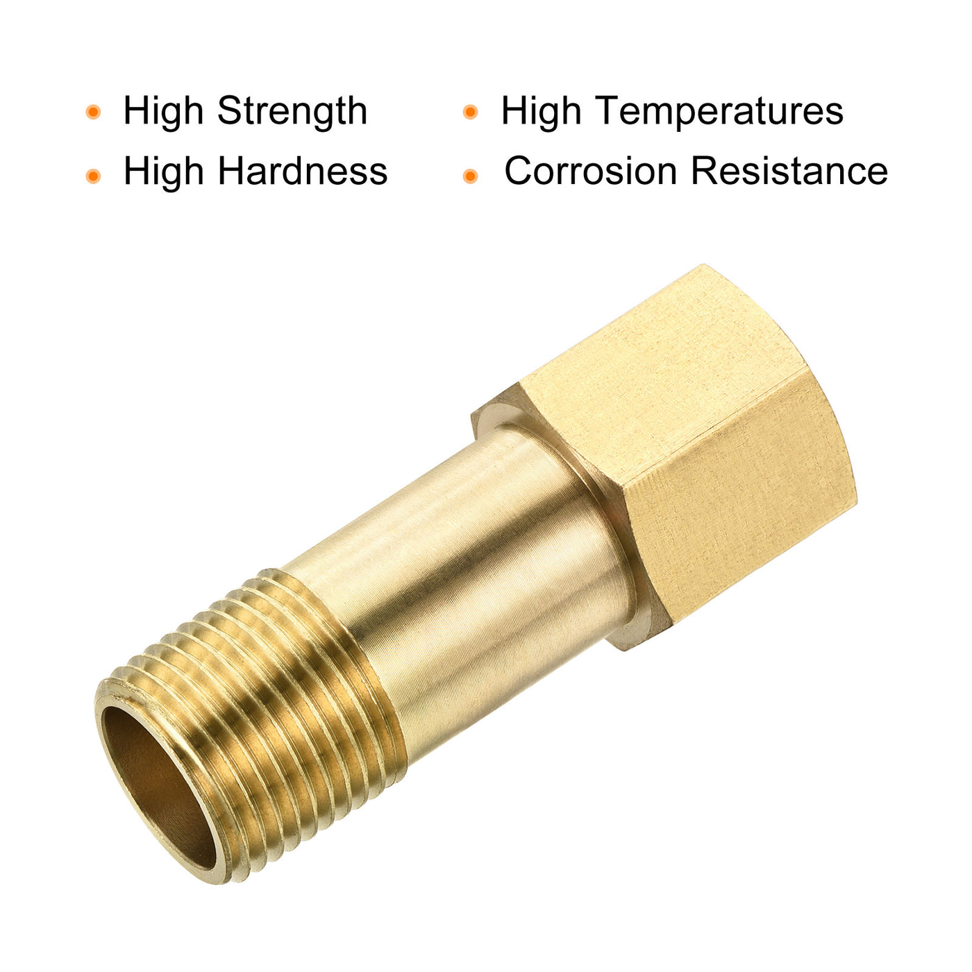 Harfington Brass Pipe Fitting Adapter Connector Hex Pipe Coupling