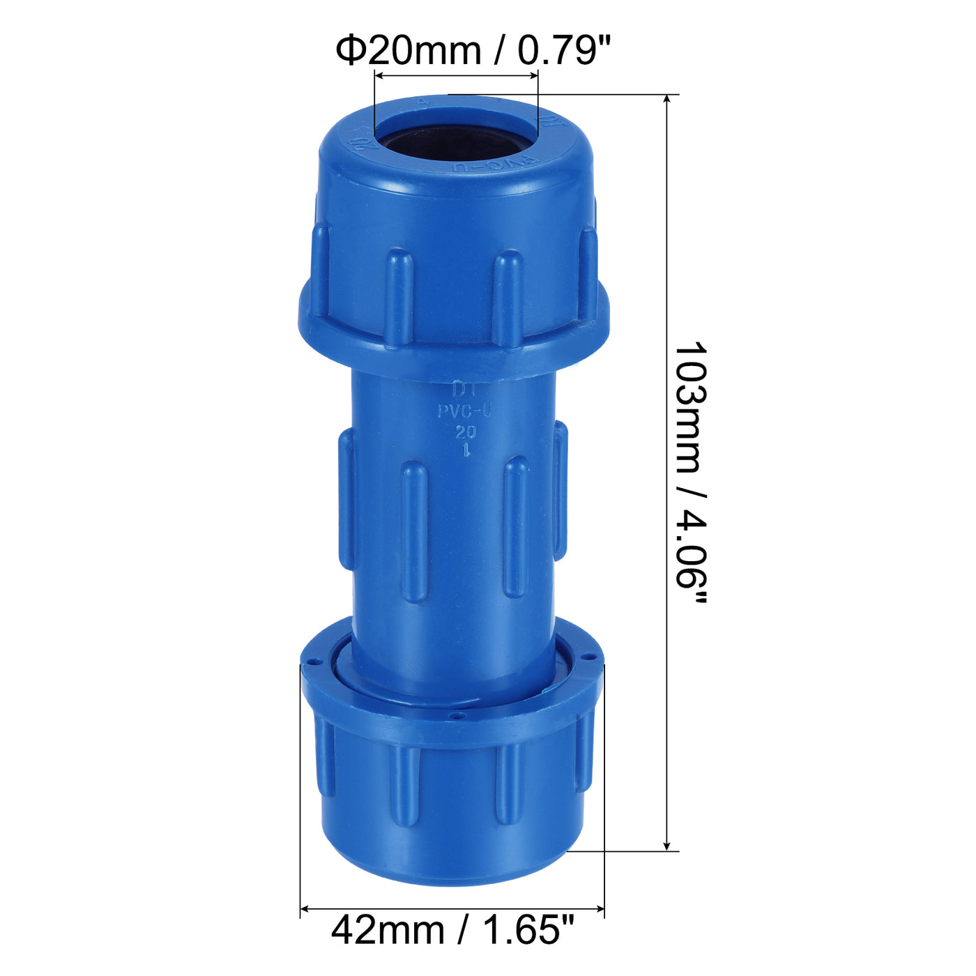 Harfington Compression Tube Fitting Tube PVC Quick Connect Coupling for Water Line Home Garden Irrigation
