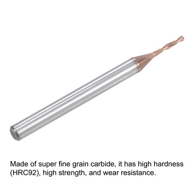 Harfington Uxcell Titanium Coated Carbide Straight Shank Twist Drill Bit Tool