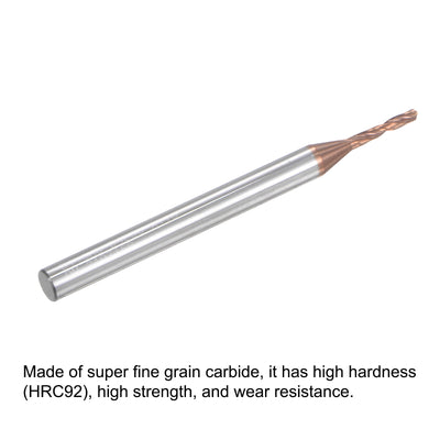 Harfington Uxcell Titanium Coated Carbide Straight Shank Twist Drill Bit Tool