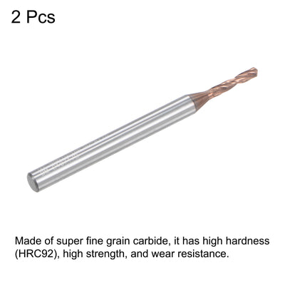 Harfington Uxcell Titanium Coated Carbide Straight Shank Drill Bit