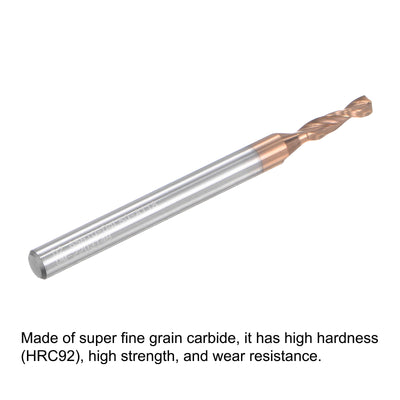Harfington Uxcell Titanium Coated Carbide Straight Shank Twist Drill Bit