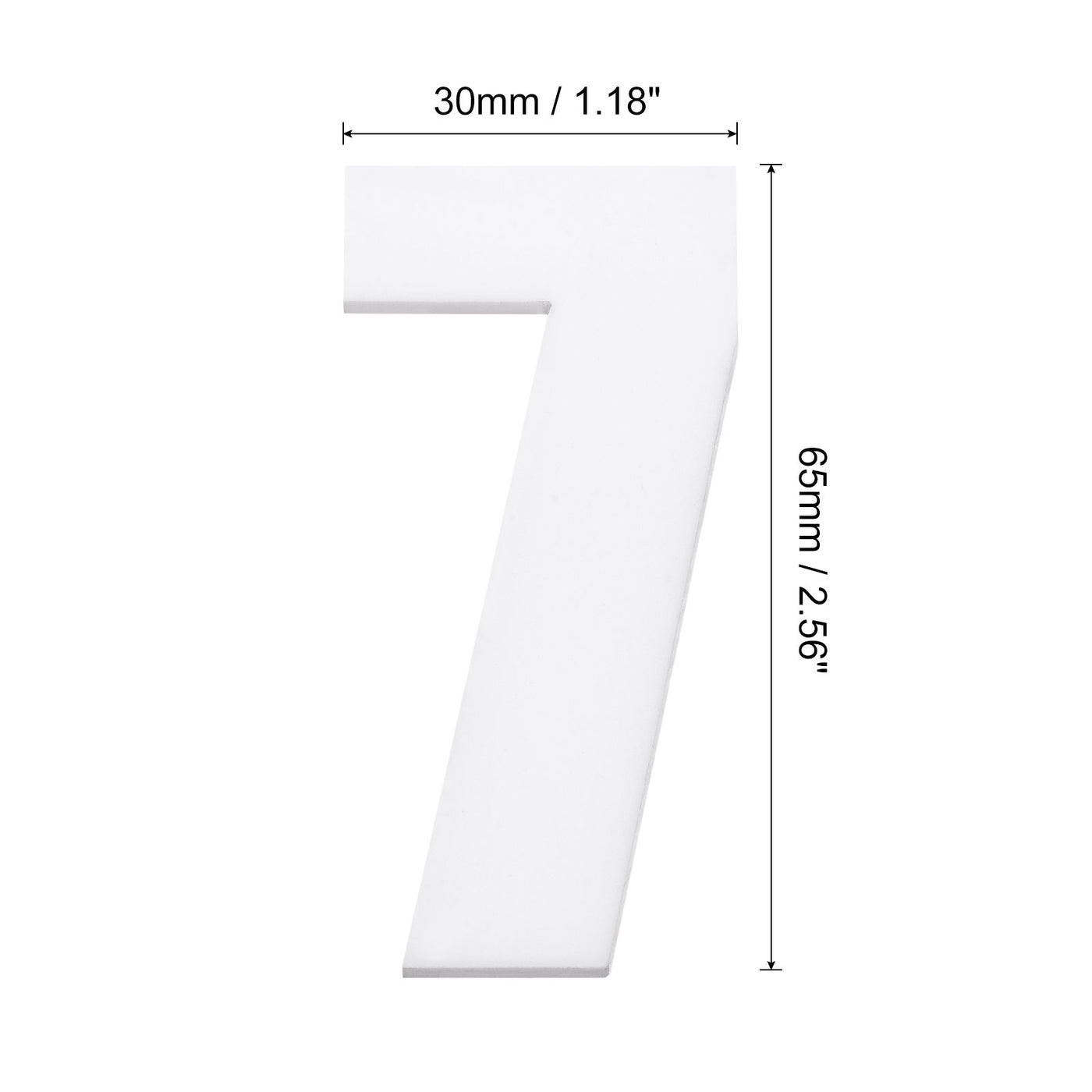 Uxcell Uxcell 2.56 Inch 3D Self-Adhesive House Number for Hotel Mailbox Address, White No.8
