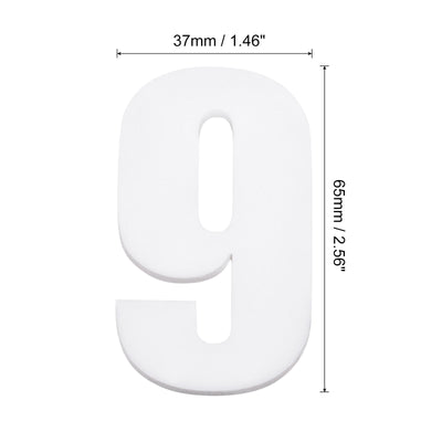 Harfington Uxcell 2.56 Inch 3D Self-Adhesive House Number for Hotel Mailbox Address, White No.8