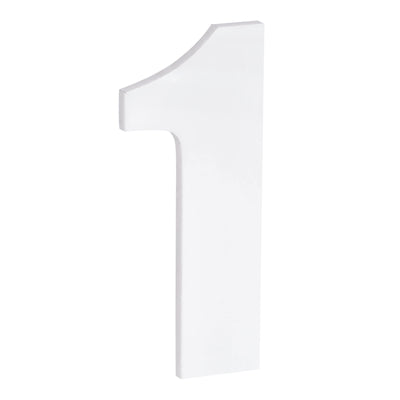 Harfington Uxcell 3.94 Inch 3D Self-Adhesive House Number for Hotel Mailbox Address, White No.8