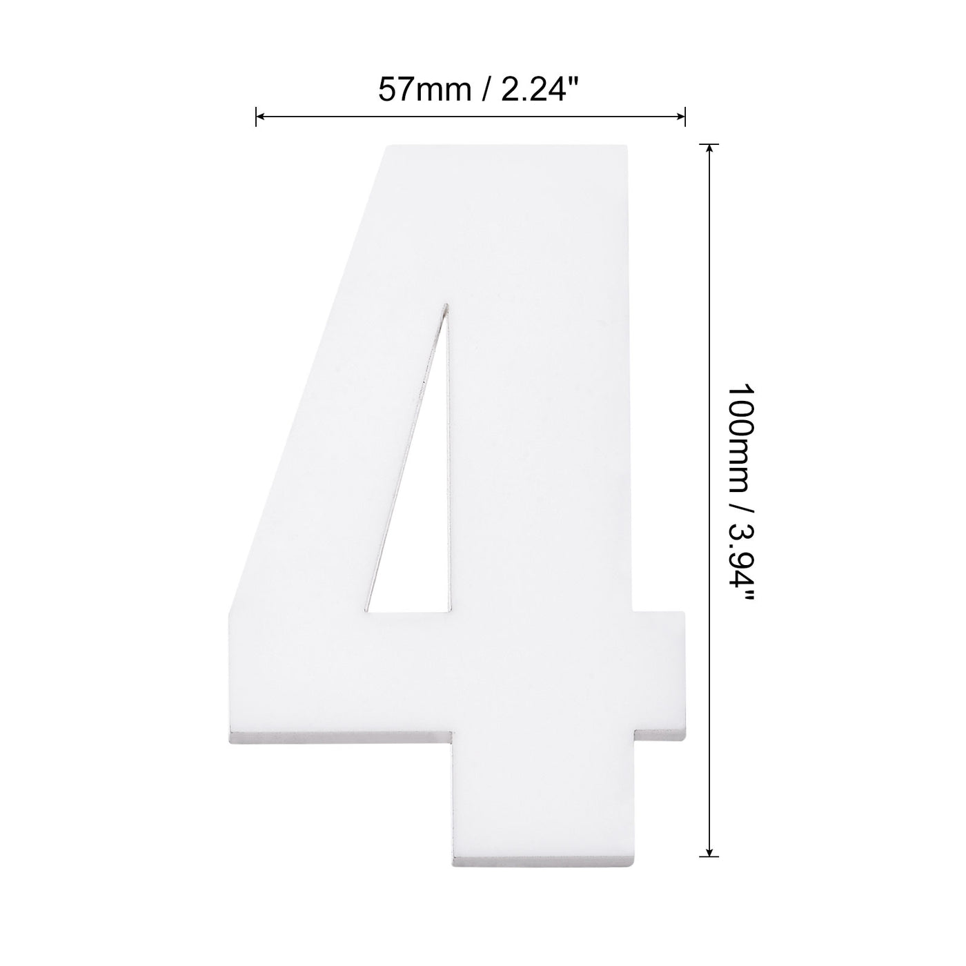 Uxcell Uxcell 3.94 Inch 3D Self-Adhesive House Number for Hotel Mailbox Address, White No.8