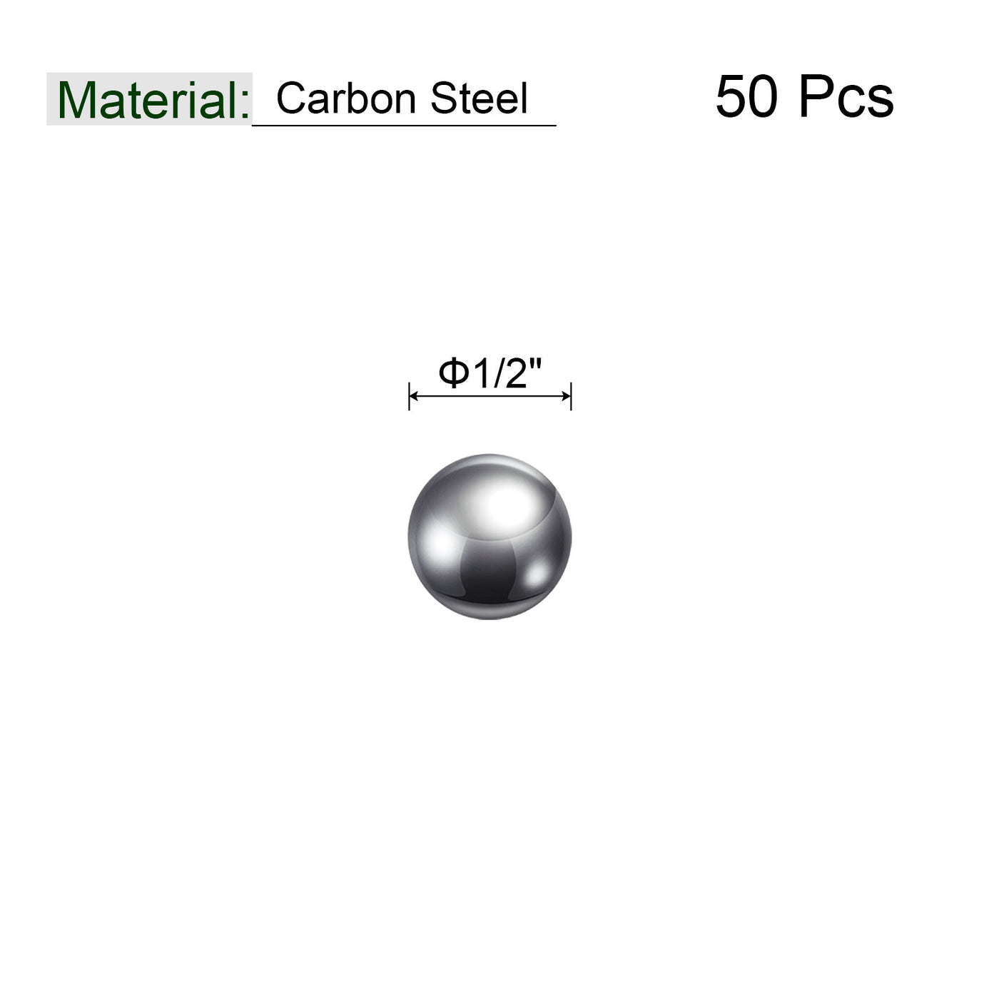Uxcell Uxcell 100pcs 5/16" Carbon Steel Bearing Balls Precision Polished