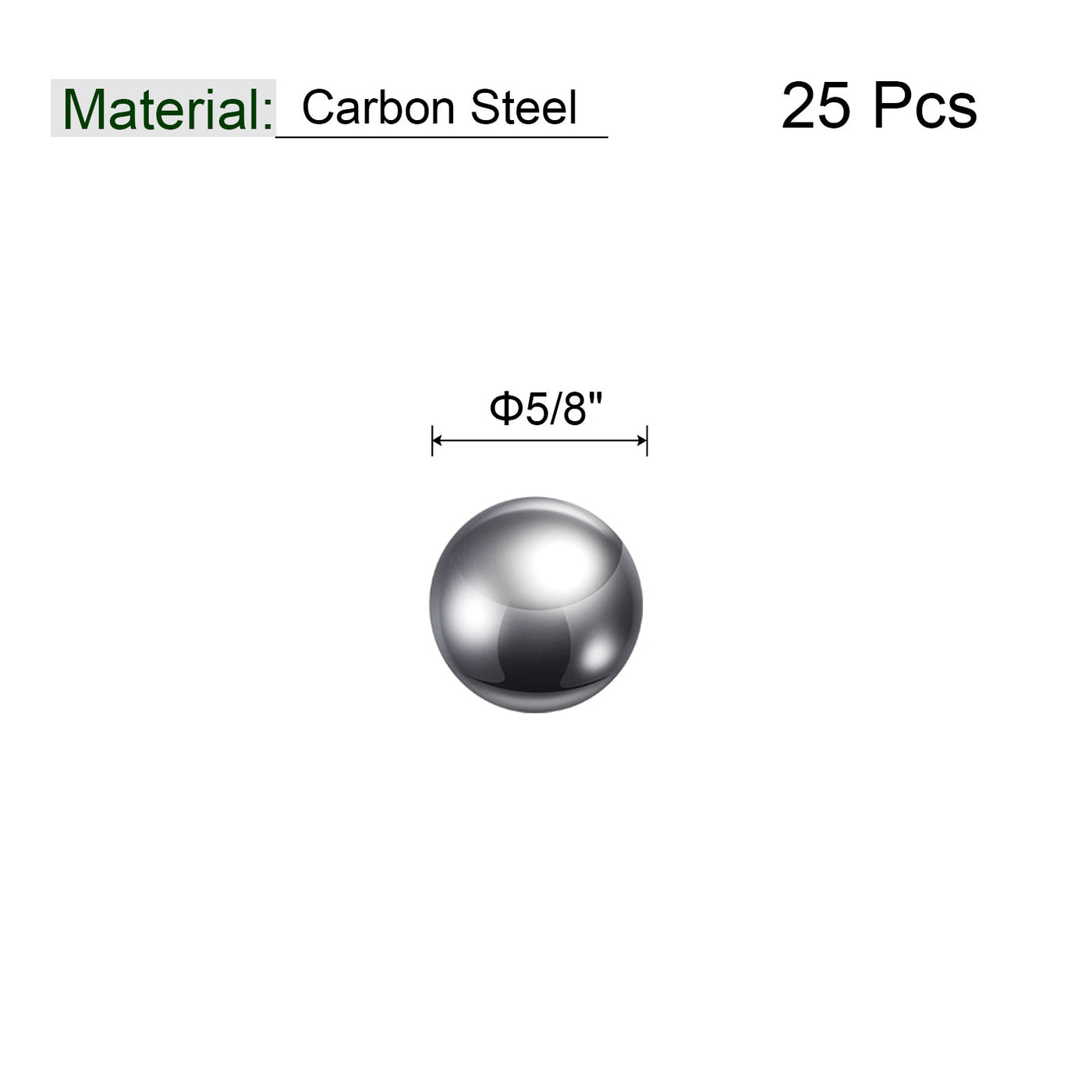 Uxcell Uxcell 100pcs 5/16" Carbon Steel Bearing Balls Precision Polished
