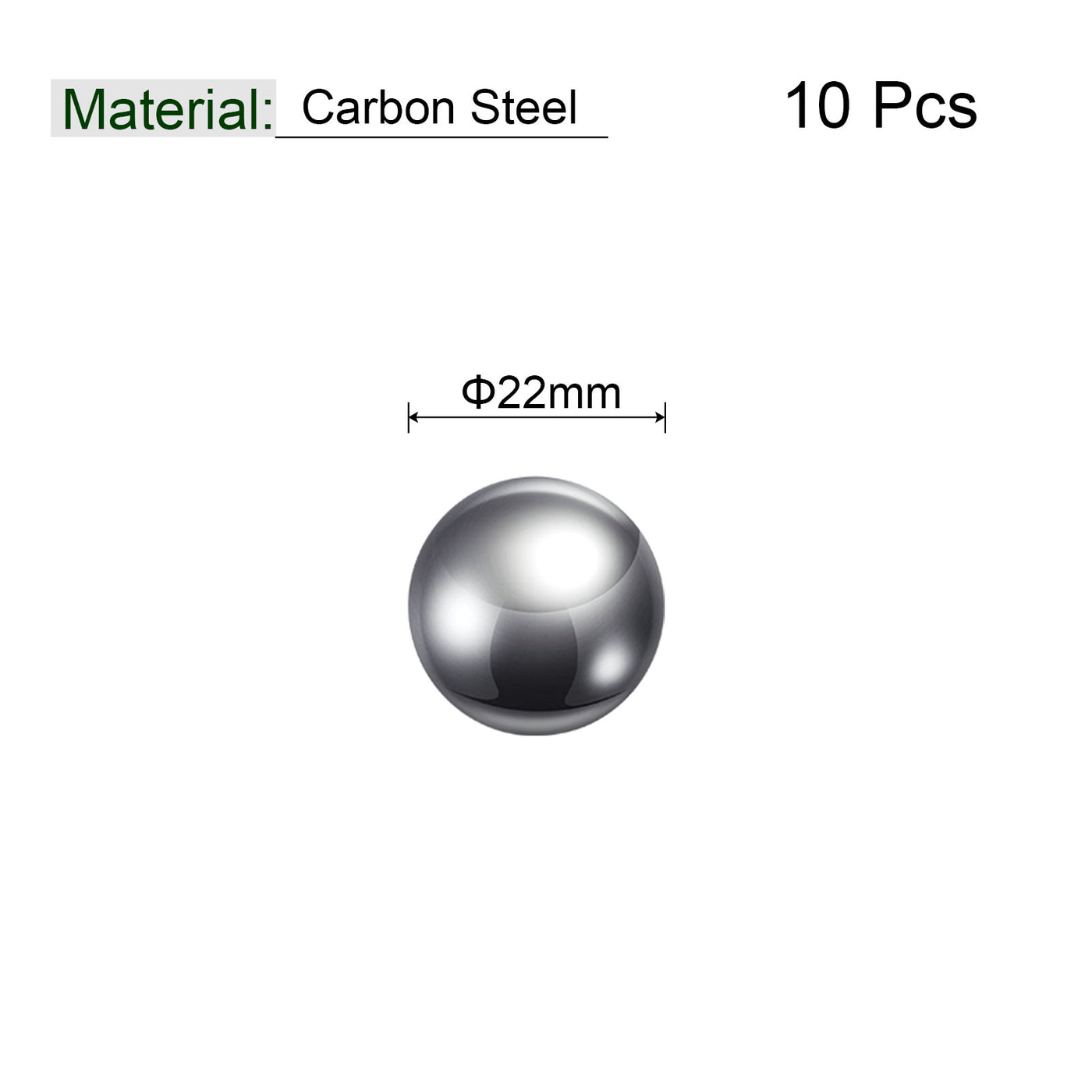 Uxcell Uxcell 50pcs 12mm Carbon Steel Bearing Balls Precision Polished