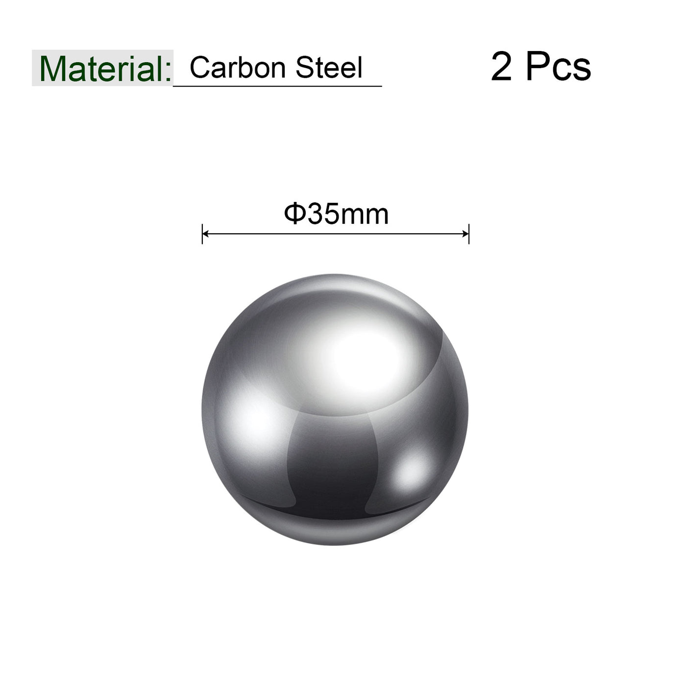 Uxcell Uxcell 2pcs 50mm Carbon Steel Bearing Balls Precision Polished