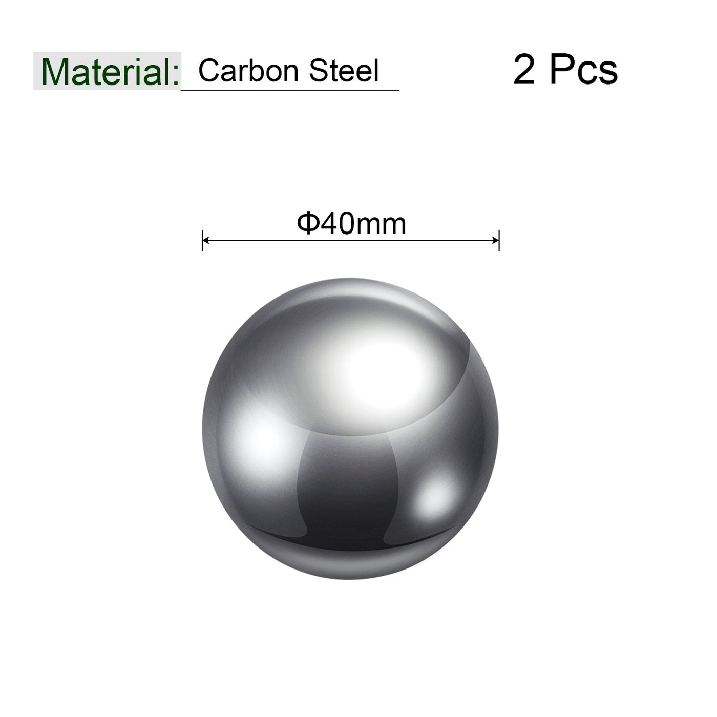 Uxcell Uxcell 2pcs 50mm Carbon Steel Bearing Balls Precision Polished