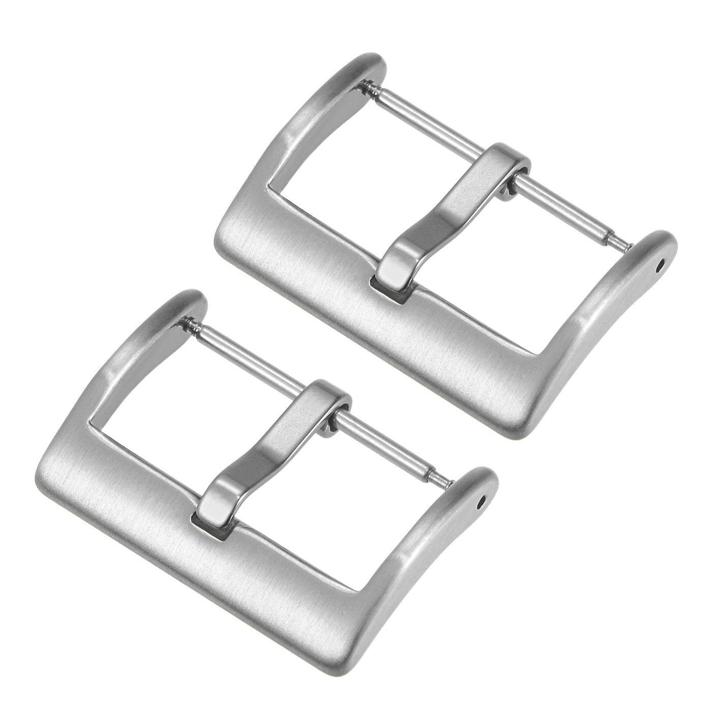 Uxcell Uxcell 2Pcs Watch Brushed SUS201 Broadside Type Buckle for 24mm Width Watch Bands