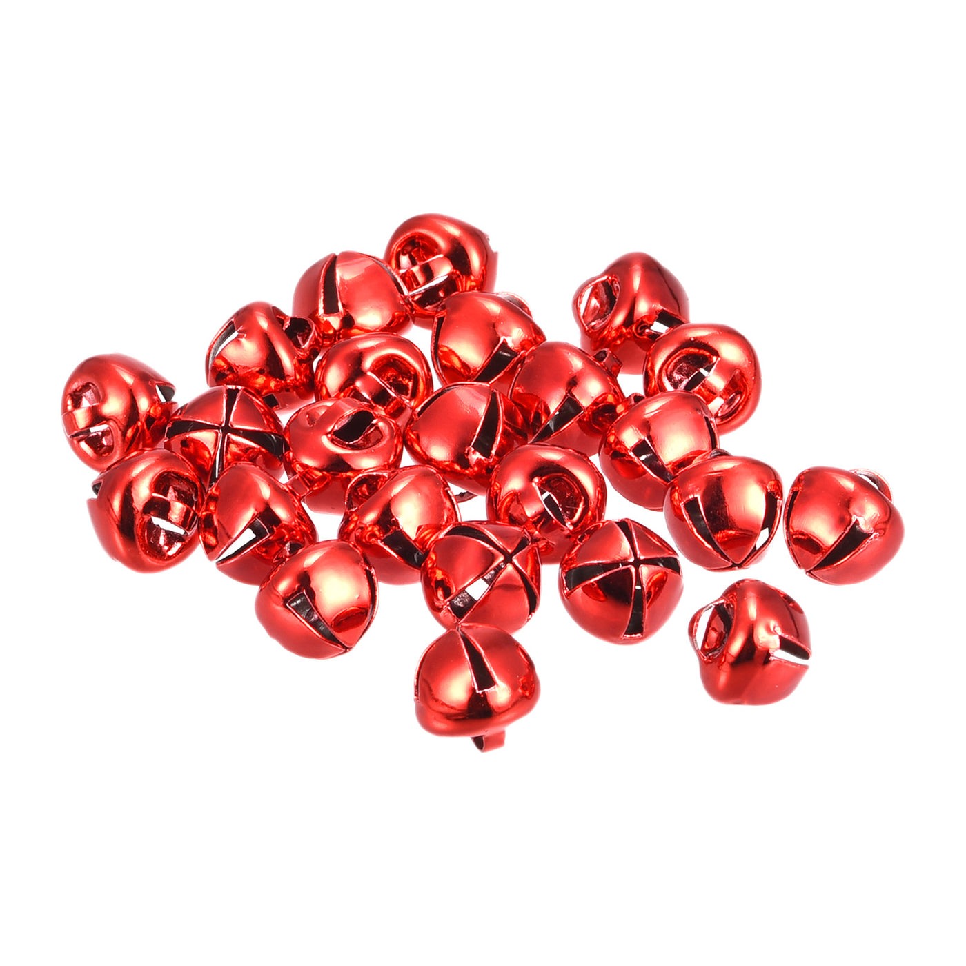 Uxcell Uxcell Jingle Bells, 8mm 24pcs Carbon Steel Craft Bells for DIY Christmas, Red