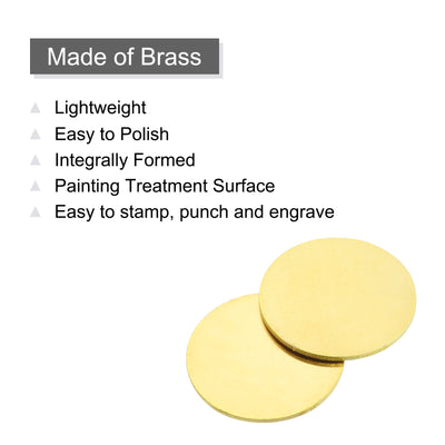 Harfington Stamping Blank Brass Round Tags, for Craft Decoration
