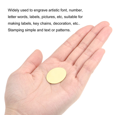 Harfington Stamping Blank Brass Round Tags, for Craft Decoration